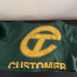 Telfar Crop Hoodie-Dark green